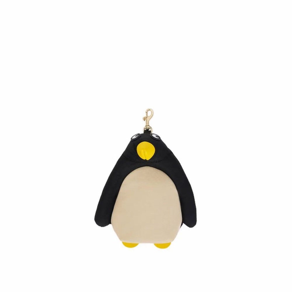 Black Penguin Charm Tote Bag